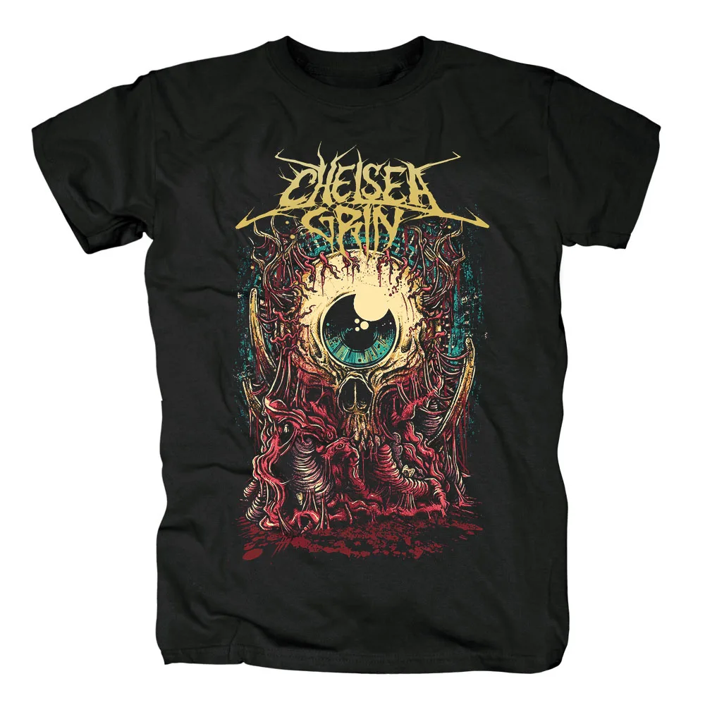 

Bloodhoof CHELSEA GRIN FACE METAL CORE SUICIDE SILENCE NEW BLACK Thrash Metal rock cotton T-shirt Asian Size