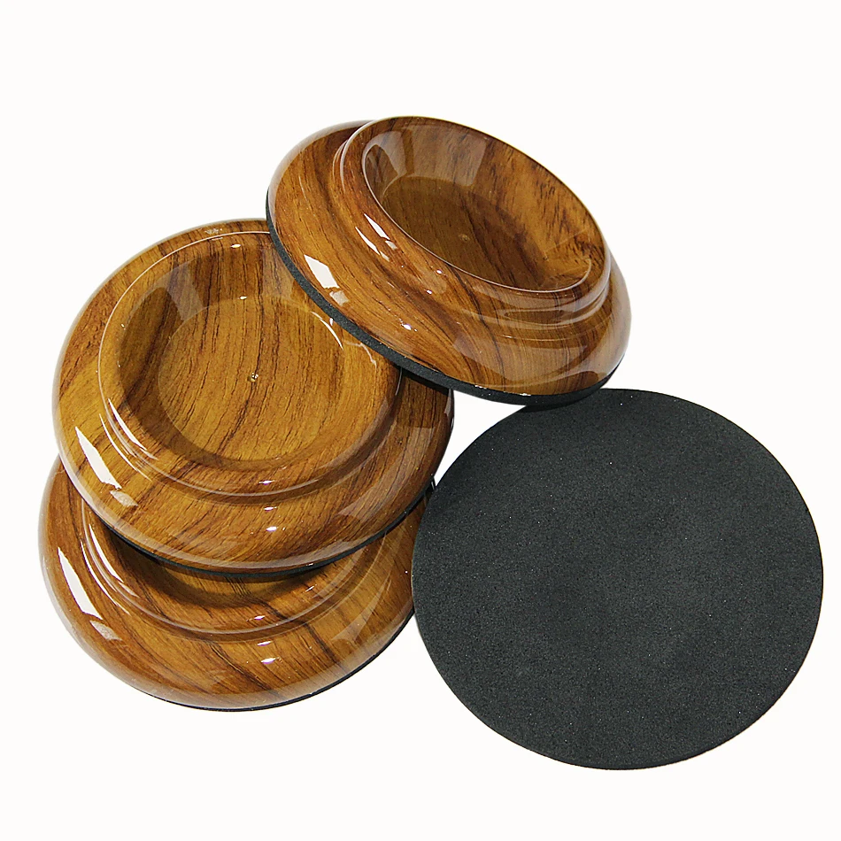 

Piano Caster Cups Rose Wood Color Double Wheel Upright Piano Mats Set 4pcs/set