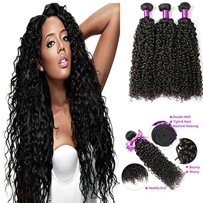 Good Quality Brazilian Curly Hair Weave 3Bundle Virgin Human Hair