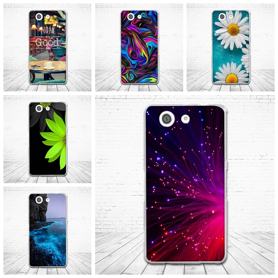 for Sony Xperia Z3 Compact Mini D5803 D5833 Cases Soft Silicone 3D Printed Cover Case z3 Compatct 4.6&quotCapa | Мобильные телефоны