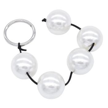 DOMI 3cm Big Ball Non-toxic Waterproof 5-Ball Anal Beads, Butt Plug, Anal Sex Toys Adult Games Products 1