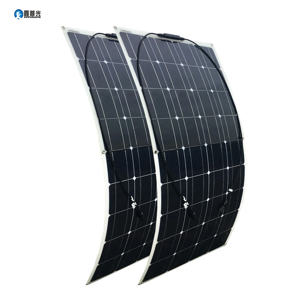 

2pcs 100W 18V 1175*540*3MM Solar Panel 200W Mono Silicon 36 Cells Efficient MC4 Connector 12V Battery RV Yacht Car Home Charge