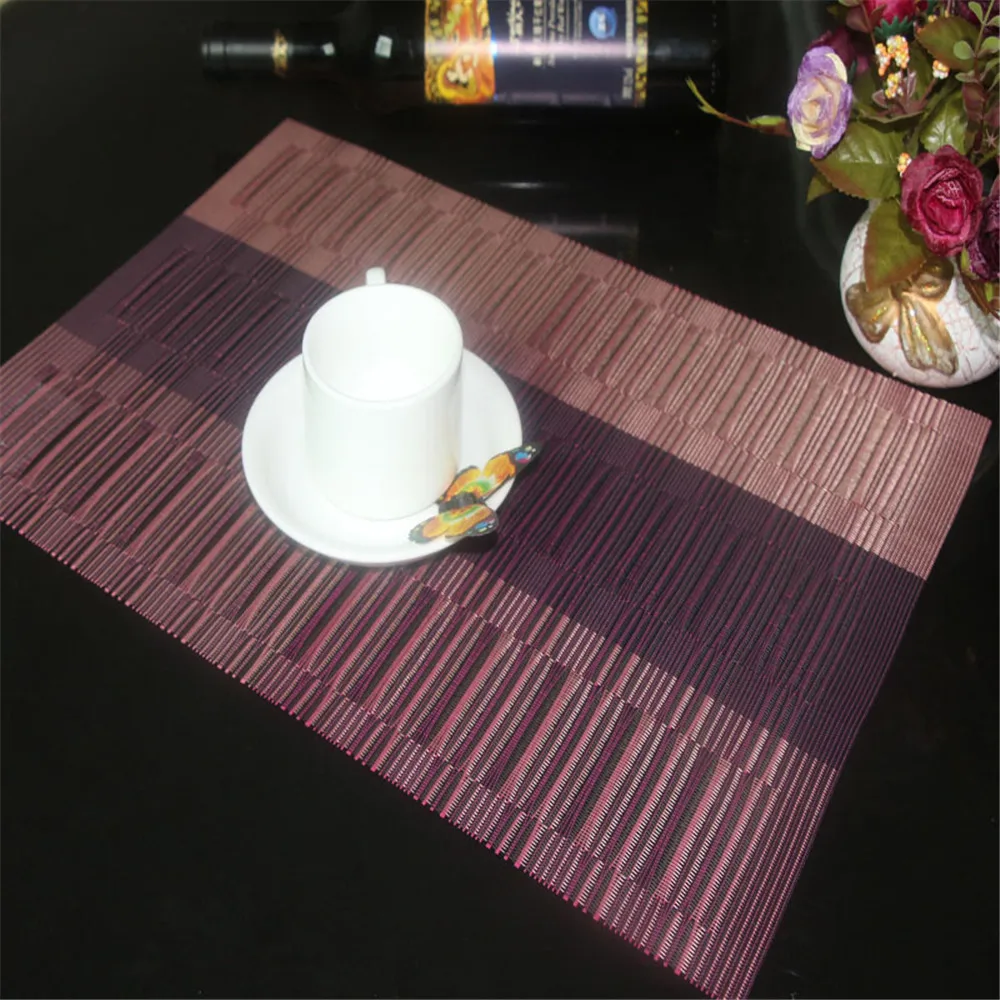 LIYIMENG 4 أجزاء/وحدة Placemat الوقايات للحرارة معزول أدوات المائدة ديكور للطاولات PVC المطبخ الطعام عاء طبق ماء سادة حصيرة