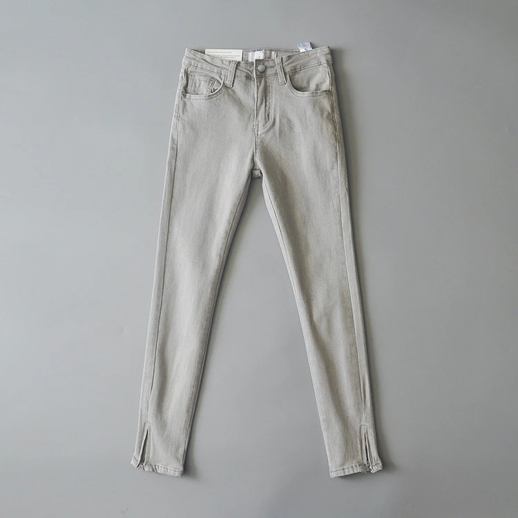Summer Skinny Jeans Woman High Waist Mom Jeans Denim Pencil Pants Trousers Boyfriend Jeans for Women Zipper Split Vintage Jeans