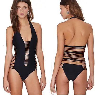 Женщины Сексуальная Strappy Купальник Купание Монокини Push Up Padded Бикини|bikini apparel|bikini