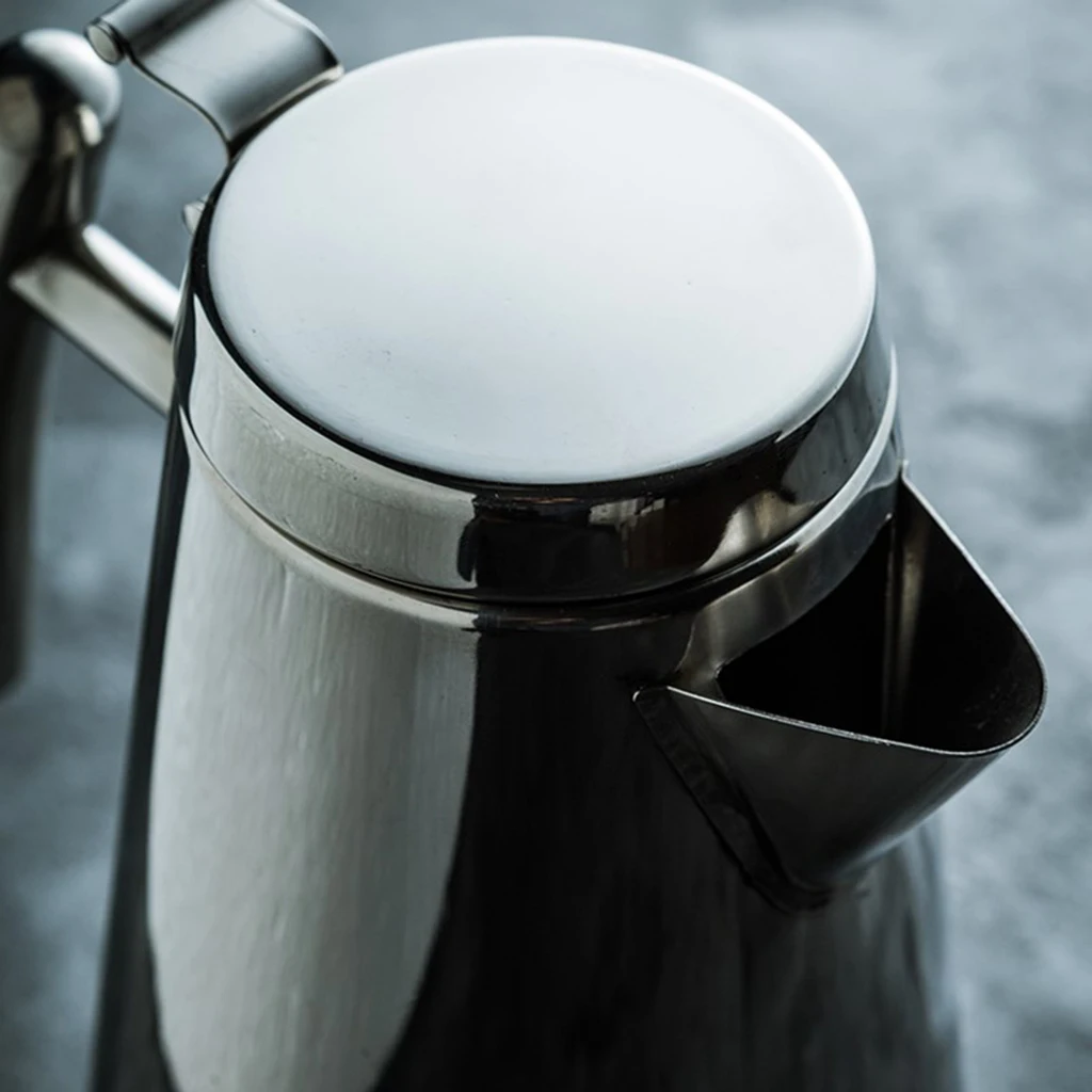 Stainless Steel Cold Water Juice Coffee Pot Teapot Jug for Kitchen Dining Teapots Water Kettle 1.2L 1.7L Silver 