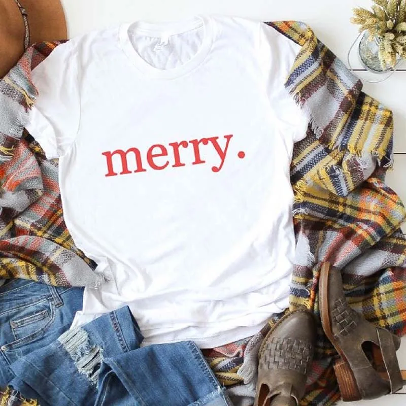 

Women Short Sleeve Steetwear Tshirt Thanksgiving Pink Christmas Shirt Causal Red Tops Merry Christmas Print Aesthetic T Shirt