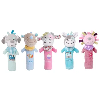

Classic Soft Hand Bell Cute Baby Toys Baby Newborn Hand Grip Rod Toys Educational Doll Rattle Animal BB Stick