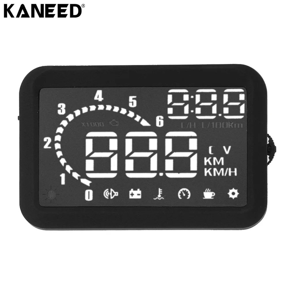 

Car OBD Display 3.5'' Auto Head Up Display Security System Speed Engine Revolving Failure Fuel Consumption Drowsy Driving Remind