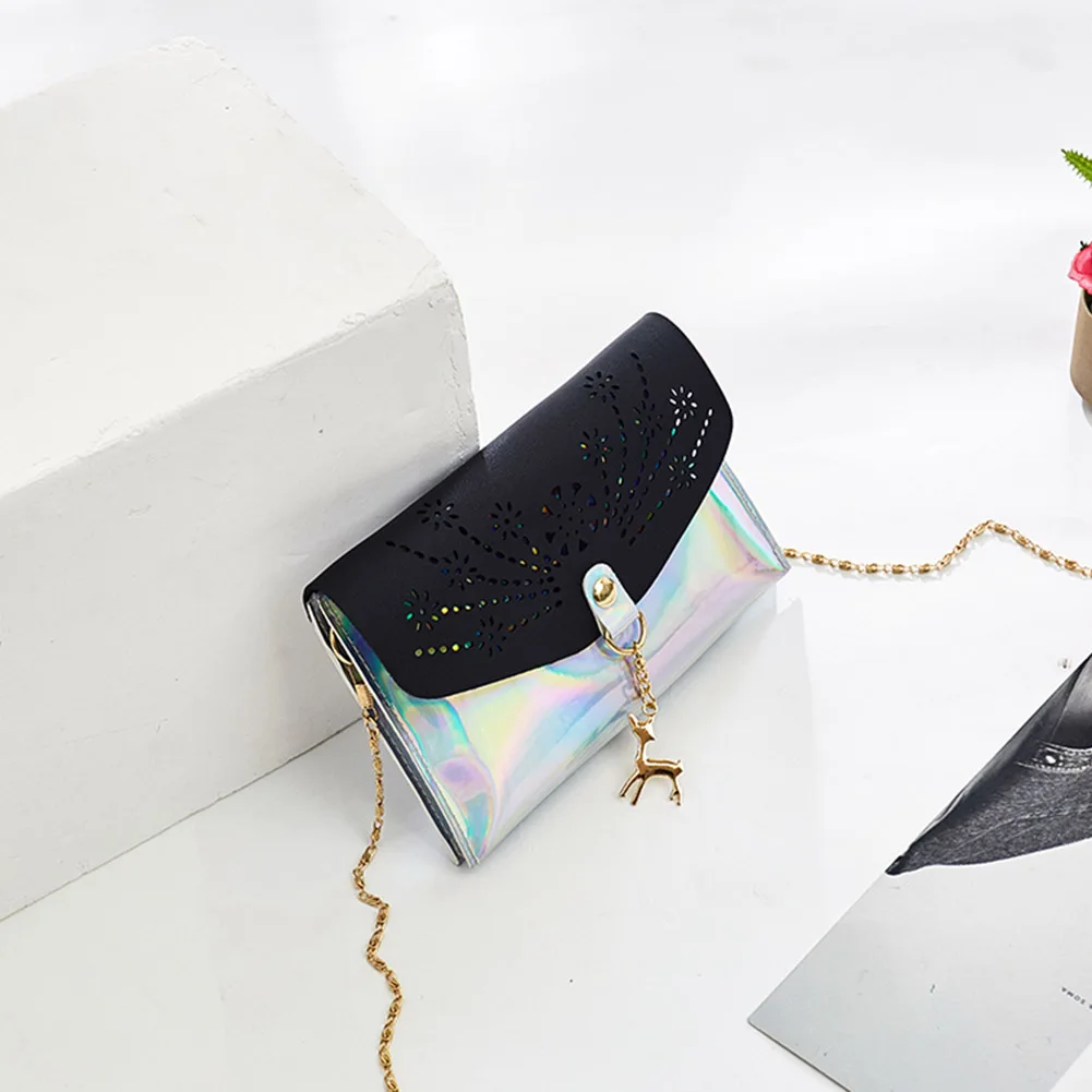 Girl Shoulder Bag Crossbody Bags Mini Glitter Hollow Flower Messenger