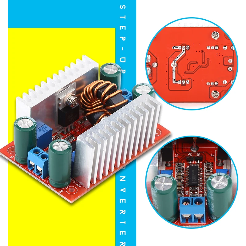 400W DC-DC повышающий преобразователь постоянного тока в переменный ток Питание Модуль светодиодный драйвер Step up Напряжение модуль