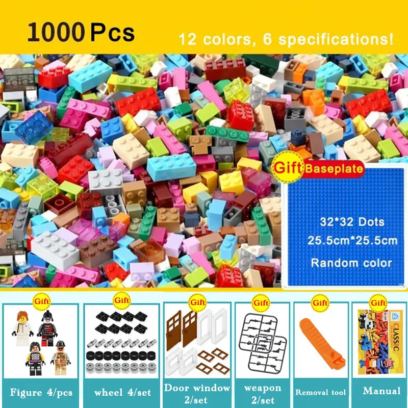 1000pcs Bricks Designer Creative Classic Brick DIY Building Blocks