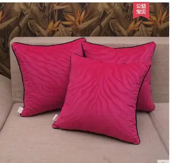 

Rose pink zebra pattern cushion cover throw pillowcase Bedside large waist pillow cover Sofa deor living room