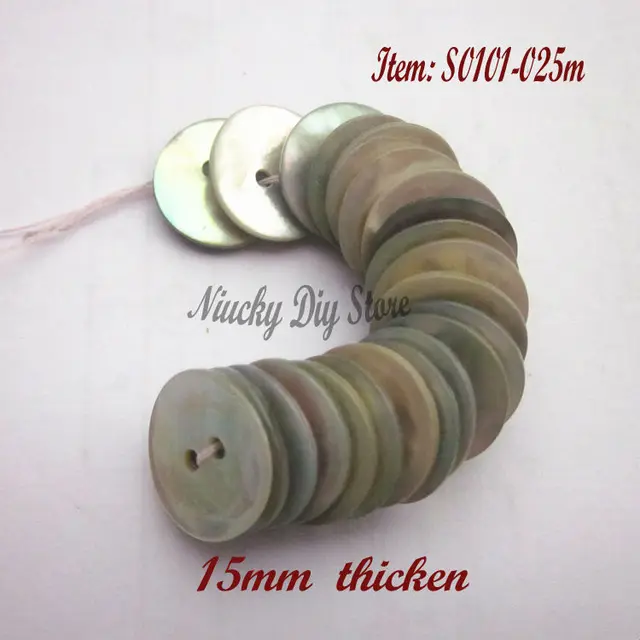 50Pcs/Lot Natural Mother Of Pearl Shell Buttons For Scrapbook DIY