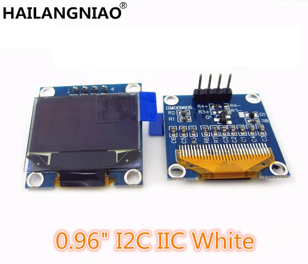 

HAILANGNIAO 10pcs 128X64 white OLED LCD LED Display Module 0.96" I2C IIC SPI Serial 128*64 new