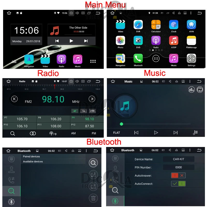 Best Android 8.0 Car DVD Player For Fiat Fiorino Citroen Nemo Peugeot Bipper Multimedia GPS Navigation PC Headunit Radio Stereo BT 9