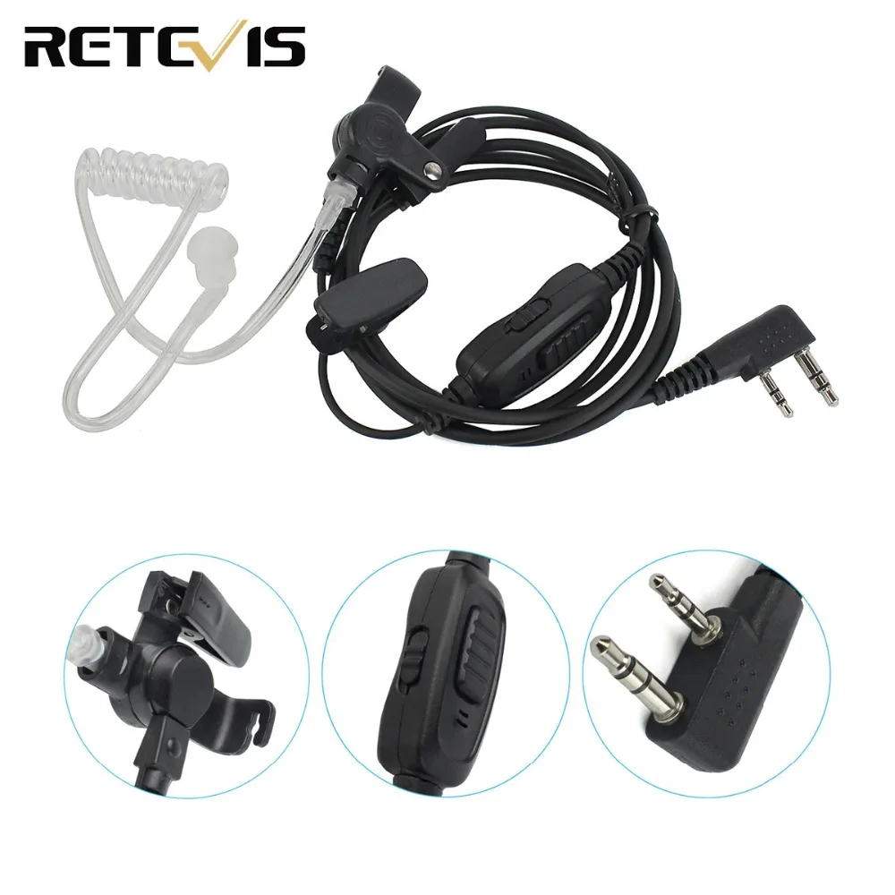 Retevis R-112 PTT/VOX скрытый акустический трубчатый наушник для Kenwood Baofeng PUXING UV-5R Retevis H777 RT5R гарнитура рация