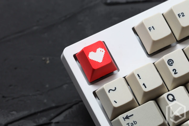 Новинка Вишневый профиль dip краситель и скульптура pbt keycap для механической клавиатуры лазерная гравировка легенды пиксель сердце черный красный белый