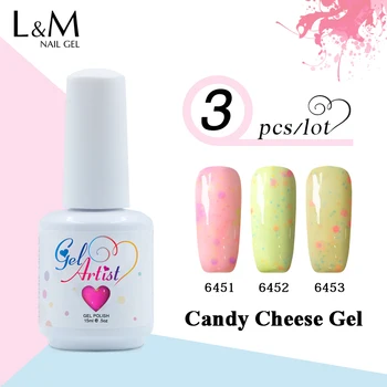 

3 Pcs Gelartist Grand Uv Nail Gel Polish Candy Cheese Gel Hight quality 30 Days Long Lasting