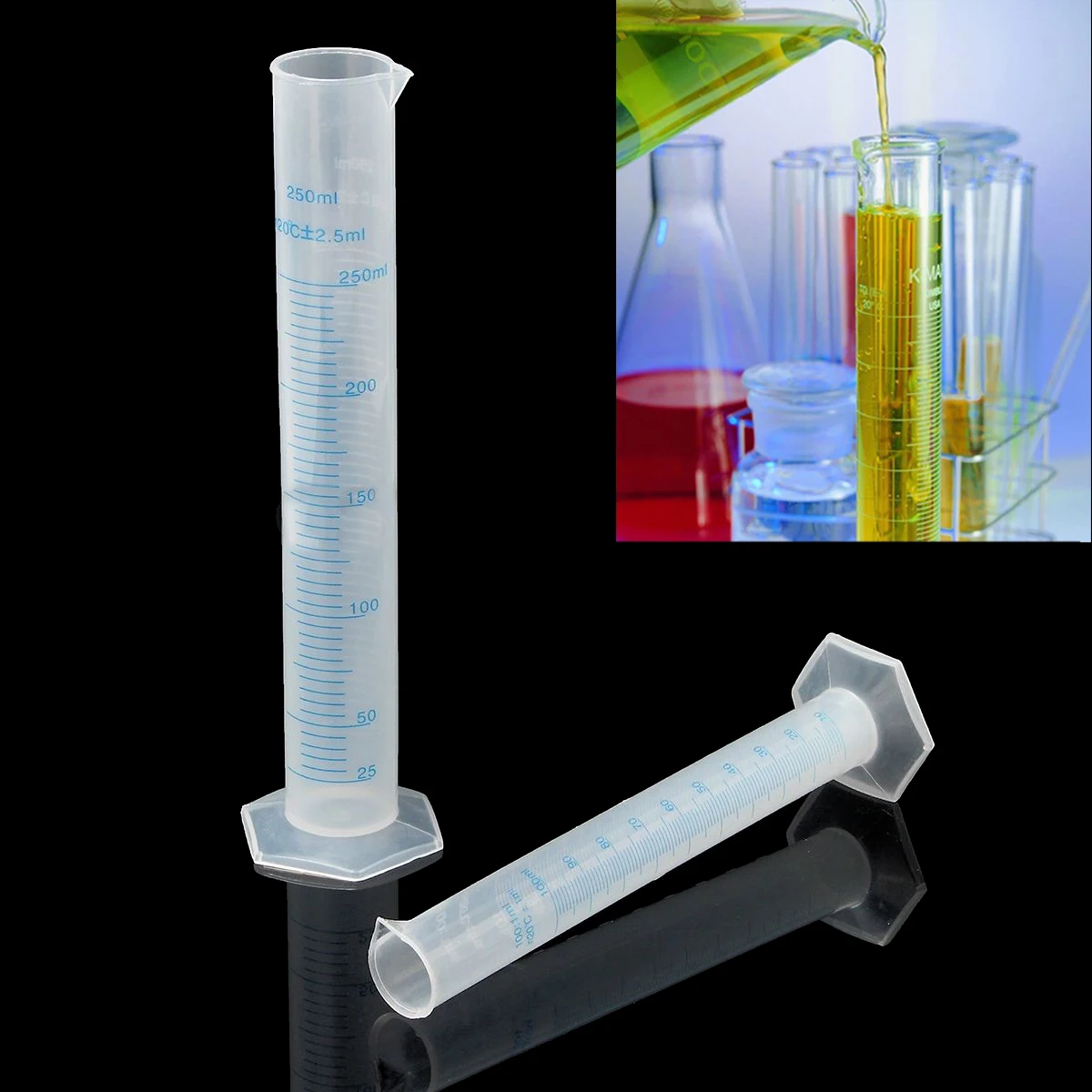 New 100/250ml Test Jar Plastic Tube For Beer and Wine Making Hydrometer Homebrew