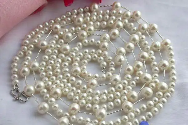 

FREE SHIPPING>>>@@ > 3552 WHITE ROUND FRESHWATER CULTURED PEARL NECKLACE