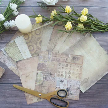 

24 sheets DIY 12 style 15.2*15.2cm old paper from book theme craft paper scrapbooking creative paper DIY gift use