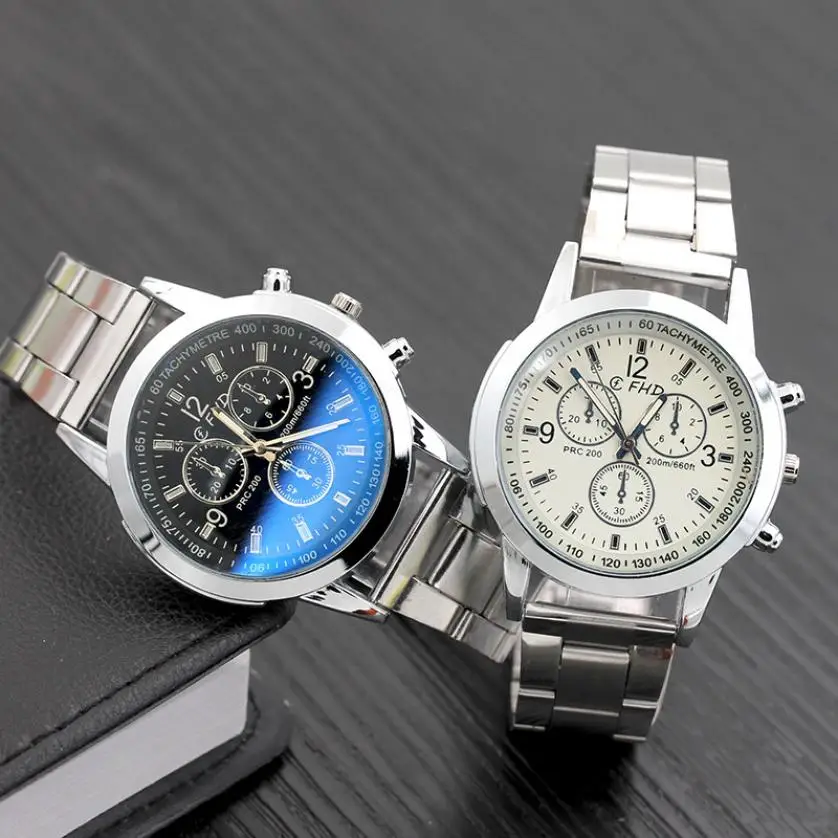 

X-Stainless Steel Sport Quartz Hour Wrist Analog Watch Luxury Retro Design Band Analog Alloy Quartz Wrist Watch Men Dropship