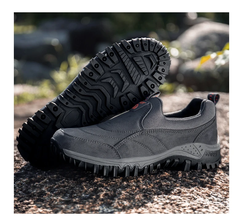 Male Walking shoes men Outdoor Athletic Shoes non-slip rubber Mens Sneakers faux suede Man footwear dad shoes big size 38-46