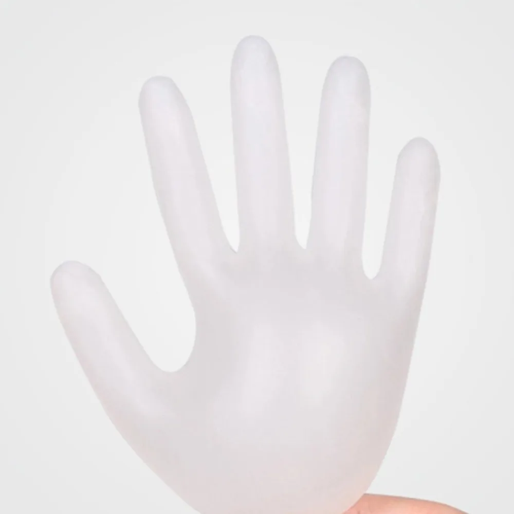 100 шт S/M/L/XL Размер пищевые одноразовые виниловые перчатки антистатические пластиковые перчатки для уборки пищи кулинарные ресторанные кухонные