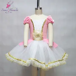 Розовый бархат лифом балетная пачка для девушки балет танца этап костюмы