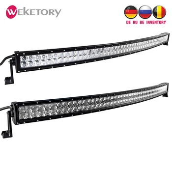 

weketory 5D 52 inch 500W Curved LED Work Light Bar for Tractor Boat OffRoad 4WD 4x4 Truck SUV ATV Spot Flood Beam 12V 24v