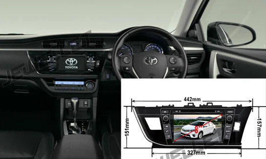 Clearance Quad core 1024*600 HD screen Android 9.0 Car DVD GPS radio Navigation for Toyota Corolla 2014-2016 right hand drive 0