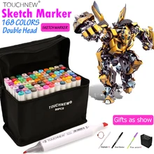 TOUCHNEW художественный маркер 30 40 60 80 168 цветов художественный двойной набор маркеров для анимация дизайн Манга школа Рисование Эскиз Маркер