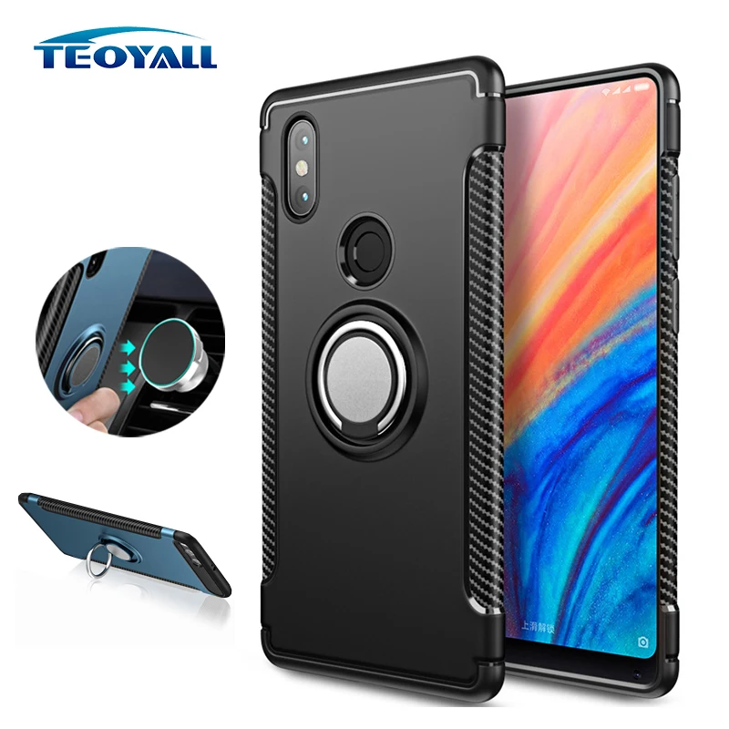 

Ring Adsorption Case for Xiaomi Mix 2S Cover 5.99" Flip Cases for Xiomi Mix2S Silicone Phone Fundas Protector Holder Kickstand