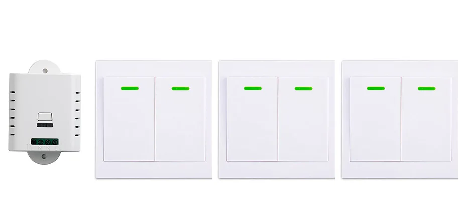 

85V 110V 220V 250V 1CH Wireless Remote Control Switch Receiver+3*Wall Panel Remote Transmitter Sticky Remote Smart Home Switch