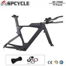 Spcycle 2018 New Carbon Time Trial Triathlon Frame 700c Carbon Road Bike TT Frame Carbon DI2 TT Frameset With Free Brake Clipers