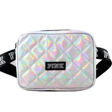 Новая розовая поясная сумка, яркая поясная сумка, модная женская сумка с ремнем, маленькие квадратные сумки, нагрудная сумка с карманами, P-13