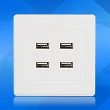Высокое качество настенный выключатель панели 4 USB телефон камеры зарядное устройство порт AC 250 В 220 В DC 5 В 3.1a