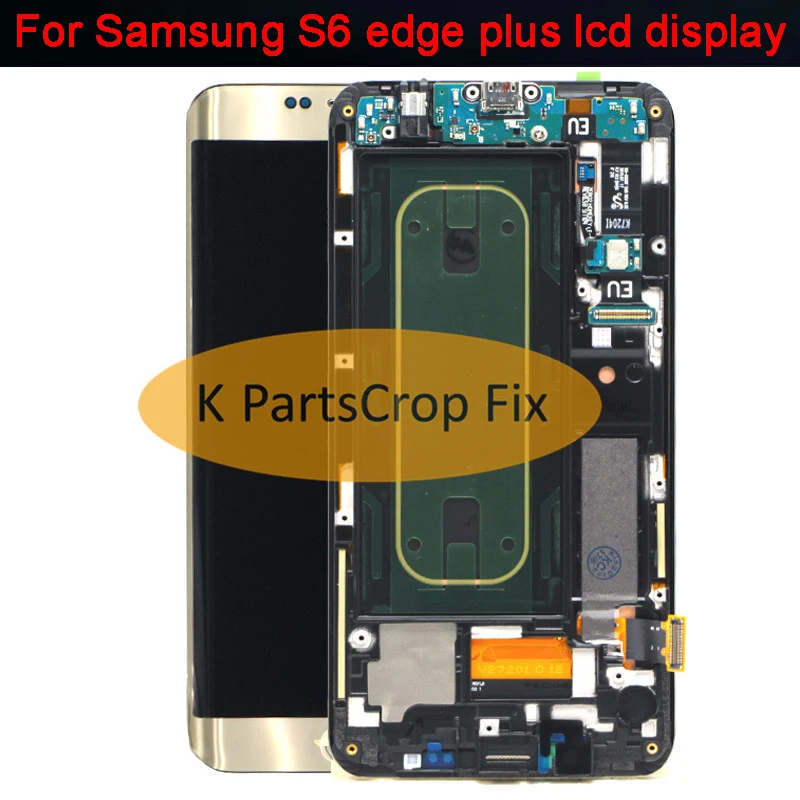 Для samsung Galaxy S6 Edge Plus, ЖК-дисплей G928 G928F, сенсорный экран в сборе, замена для 5," samsung S6 Edge Plus, ЖК-дисплей+ рамка