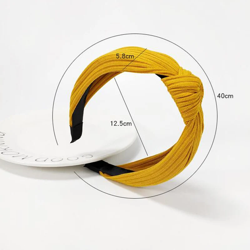 

2019 Girls Knot Turban Headband Elastic Hairband Women Flower Hair Accessories for Girls No Slip Stay on Knotted Hair Band