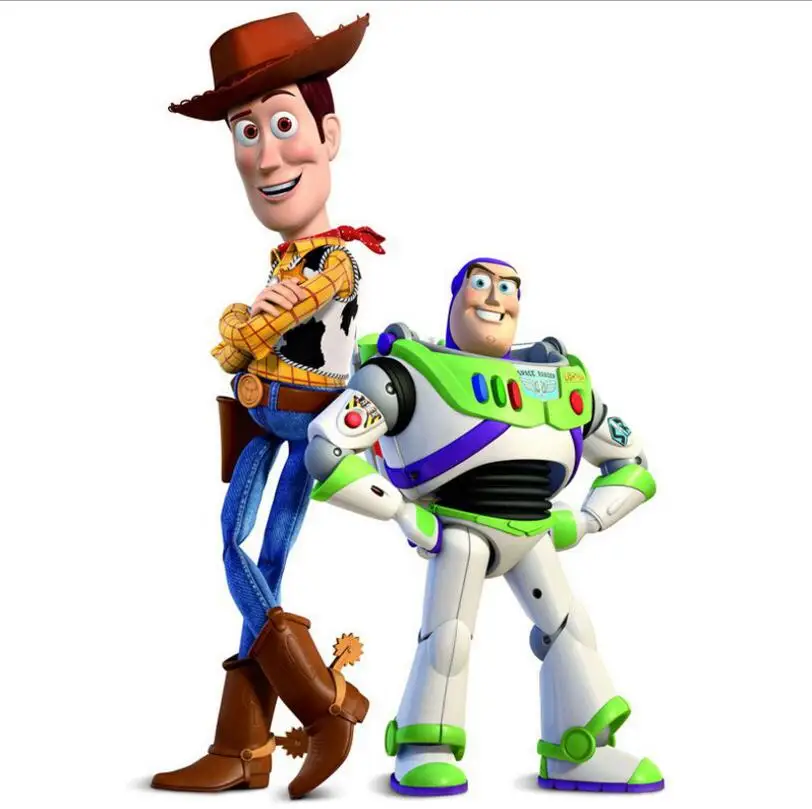 

DISNEY Toy Story Action Figure toy 18cm Woody and Buzz lightyear PVC Model Toys Children Gift Collectible Doll Party decoration