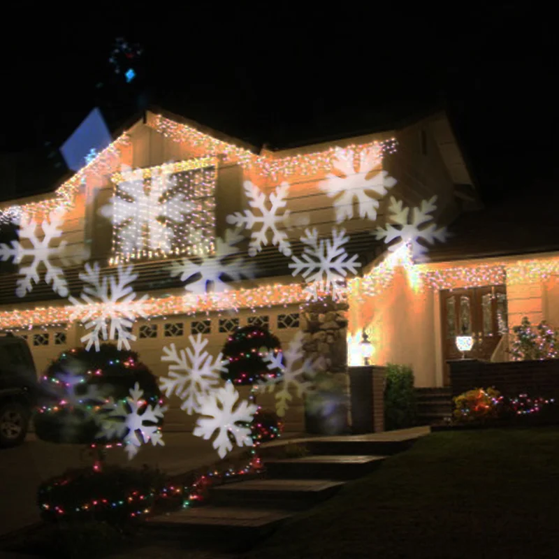 

Outdoor Snowflake Pattern LED Landscape Light Rotating Lawn Garden Lamp Wedding Party Holiday Decor SDF-SHIP