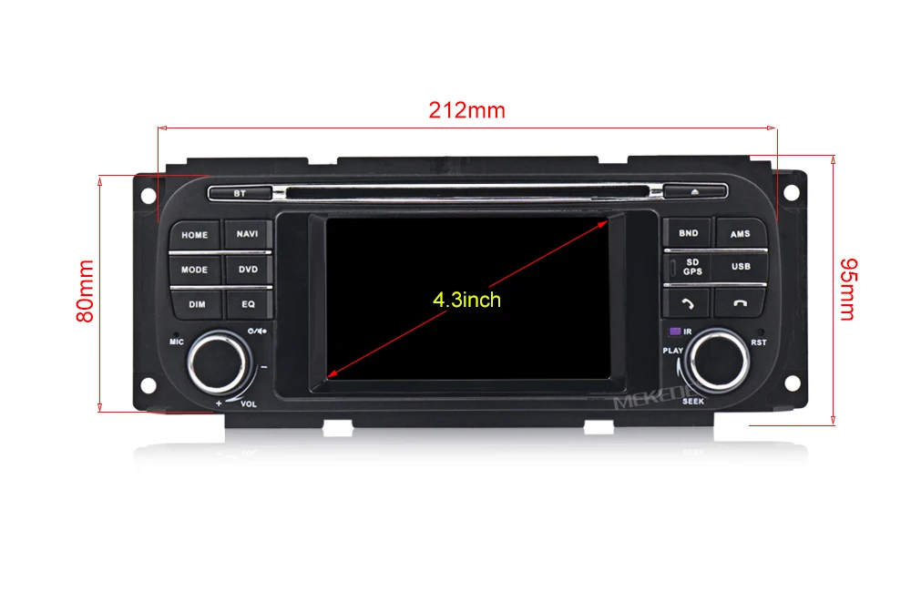 Clearance WinCE 6.0 4.3 Inch Car DVD Player For Chrysler/Dodge/RAM/Jeep/Grand Cherokee With GPS Navigation BT Radio Free Maps 1