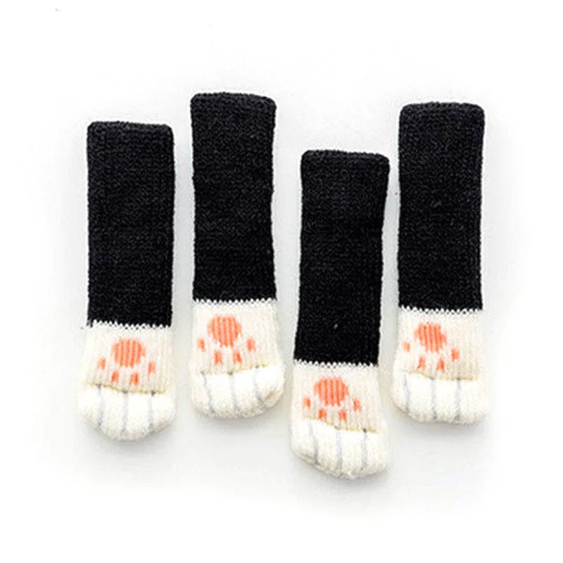 

4Pcs Furniture Chair Leg Cover Pad Anti-slip Floor Knitting Sock Table Feet Mat LBShipping