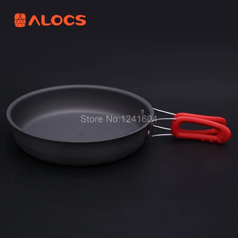 Alocs портативная Сверхлегкая алюминиевая кастрюля чайник Набор посуды 2-3 человек наружная антипригарная походная CW-C19T
