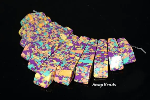 

Matrix Turquoise Gemstone Purple Orange Loose Beads Graduated Set 11 Beads (90114208-108)