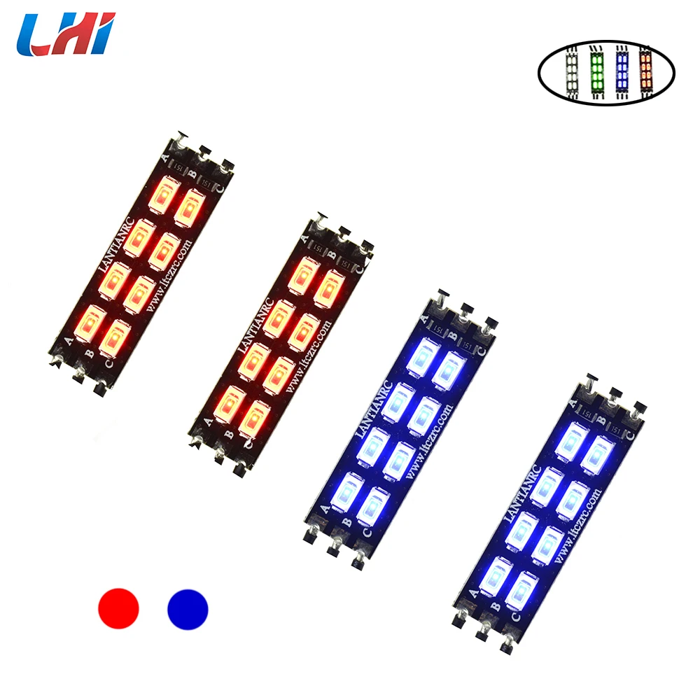 

LHI 4PCS Double row FPV Race LED Light Board 11.1V-22.2V 3S-6S lipo Built-in Serial for frame carbon FPV plane quadcopter drone