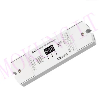 

4CH Constant Current DMX512 & RDM Decoder D4C-L(350mA) D4C-L(700mA) DMX512/RDM Decoder| for RGBW RGB WW/CW Single Color LEDS