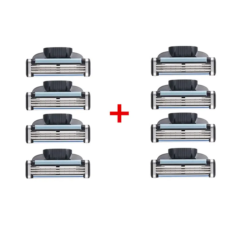 8pcs/lot 3 Layer Razor Blades for Mache 3 Men Gile Shaver Blades Proglide Shaving Blades Refill Cartridge Gillete lame de rasoir