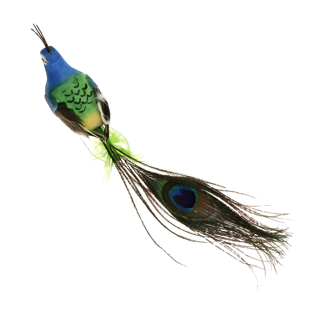 Beautiful Decor Gift Bird Ornaments Small Peacock Model Toy Garden Sculpture